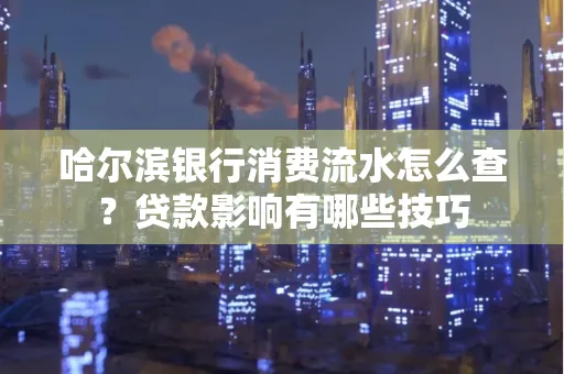 哈尔滨银行消费流水怎么查?贷款影响有哪些技巧